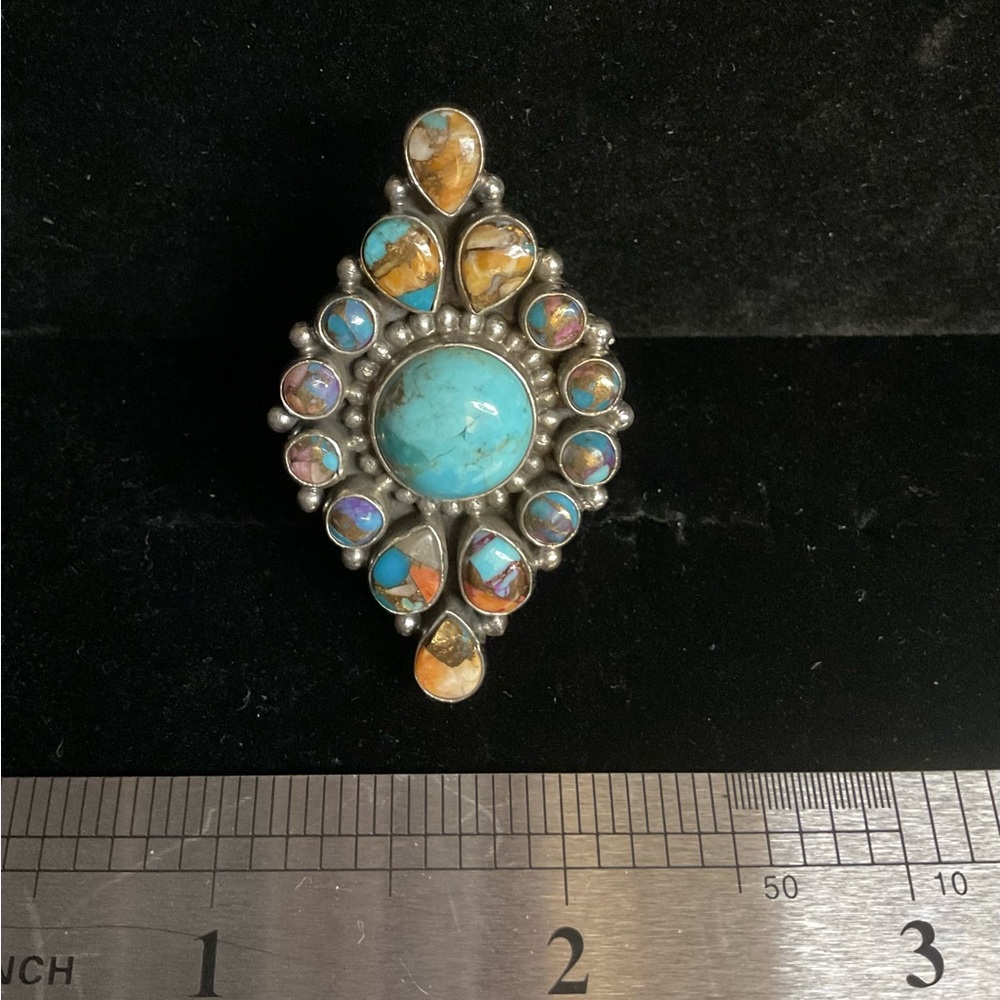 Turquoise,  and 925 Sterling Silver STATEMENT Ring!